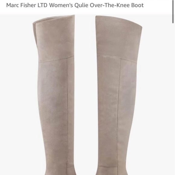 Marc Fischer Qulie Suede Taupe Over The Knee Boot - Picture 3 of 5